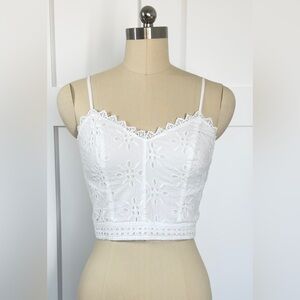 NWOT EXPRESS EYELET CROPPED CAMI